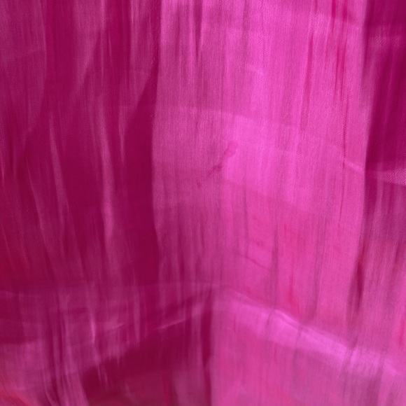 Anthropologie Hot Pink Iridescent Silky Women's Button Down XL Extra Large Satin - Picture 8 of 10